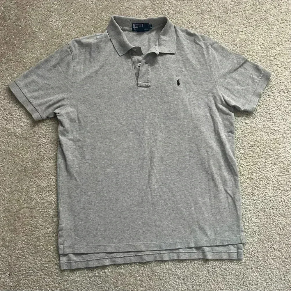 Polo By Ralph Lauren Men’s Cotton Gray Polo Shirt Short Sleeve Size XL Collared
